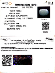 12.66/CT Natural Fire Opal with Govt. Lab Certificate-4551